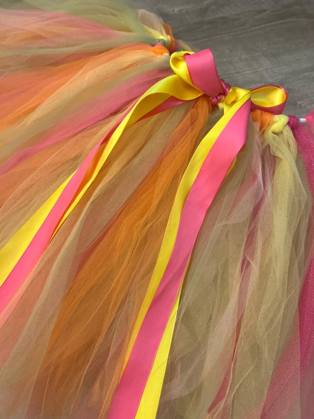Girls' Handmade Multicolor Tulle Tutu Skirt